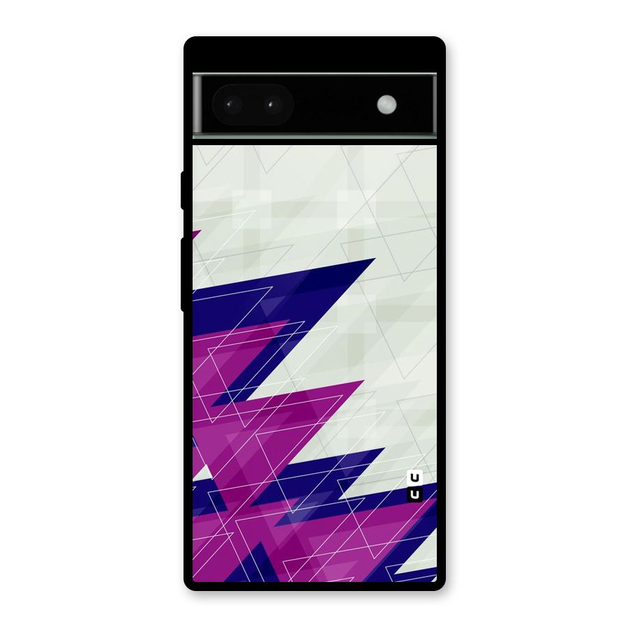 Sharp Abstract Design Glass Back Case for Google Pixel 6a