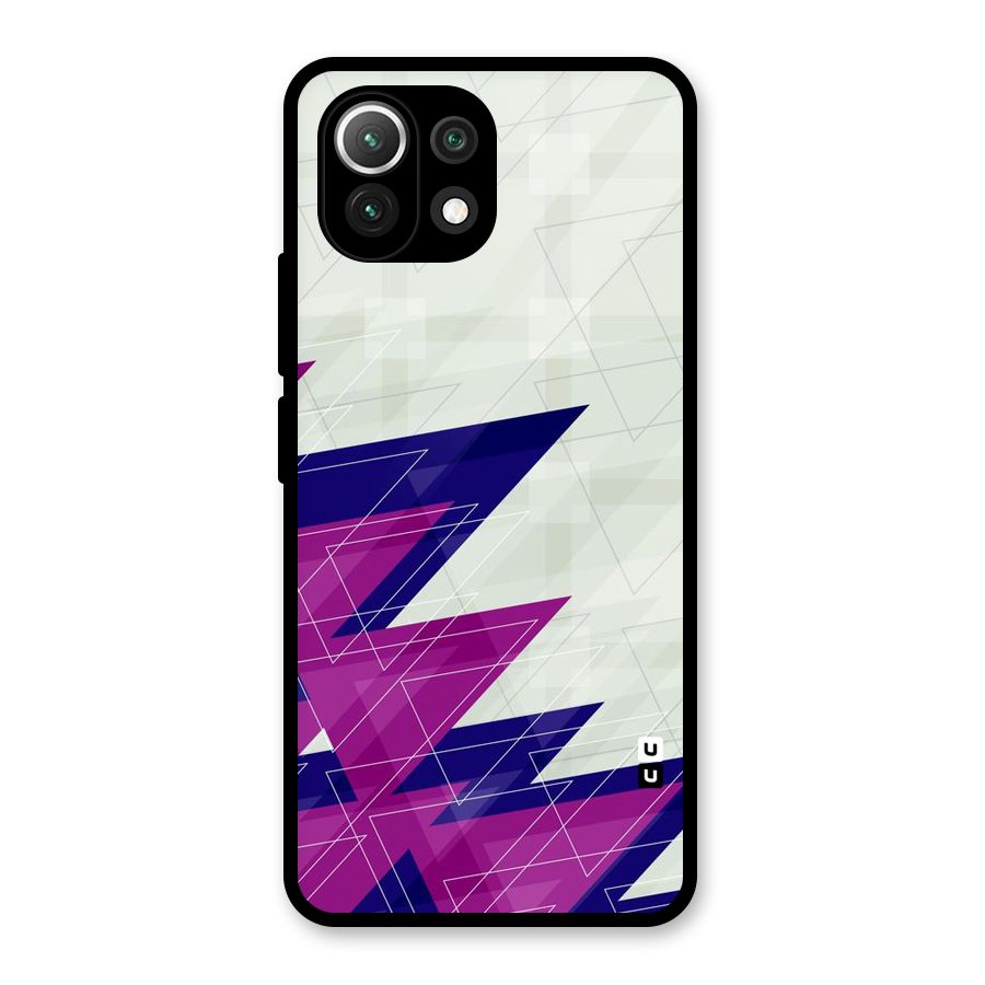 Sharp Abstract Design Glass Back Case for Mi 11 Lite