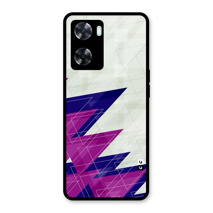 Sharp Abstract Design Glass Back Case for Oppo A77