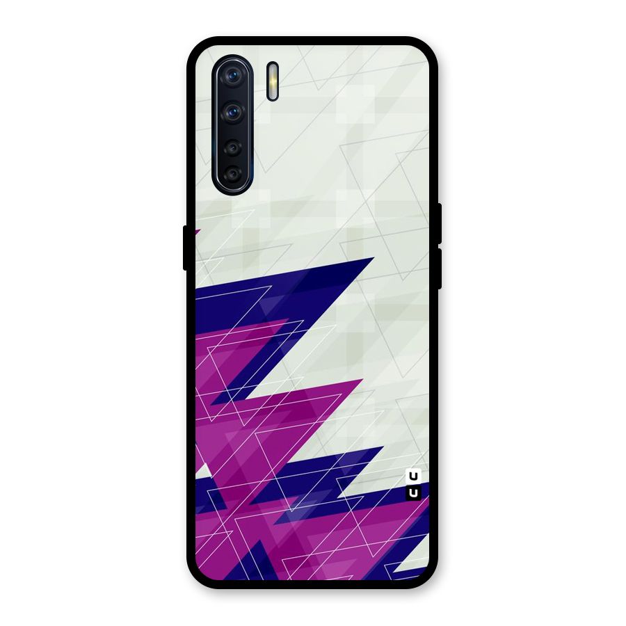 Sharp Abstract Design Glass Back Case for Oppo F15