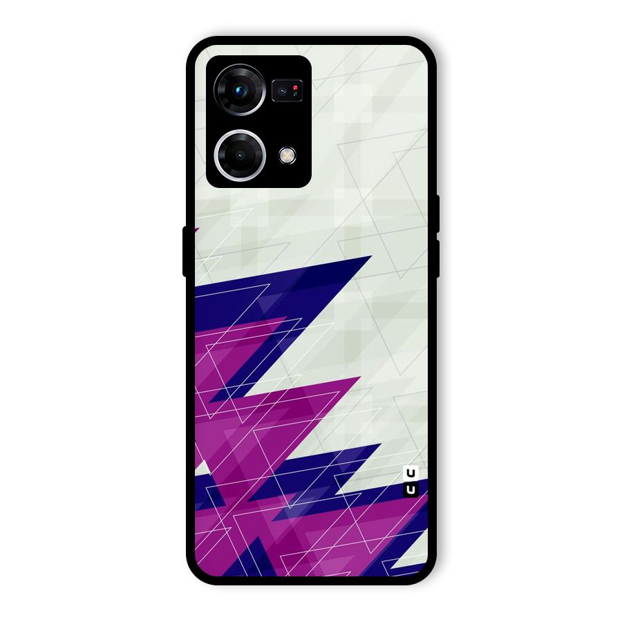 Sharp Abstract Design Glass Back Case for Oppo F21 Pro 5G