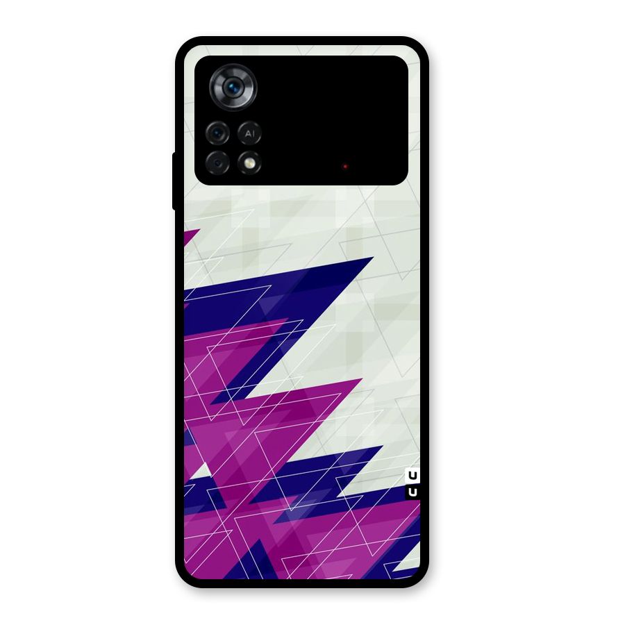 Sharp Abstract Design Glass Back Case for Poco X4 Pro 5G