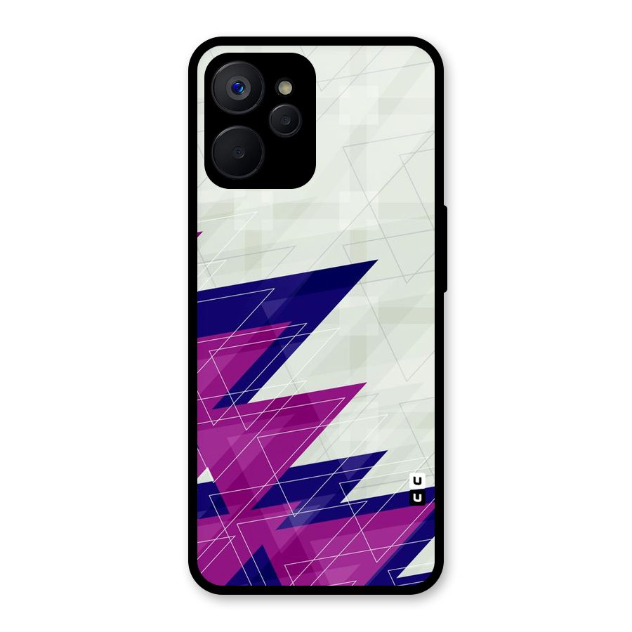 Sharp Abstract Design Glass Back Case for Realme 9i 5G