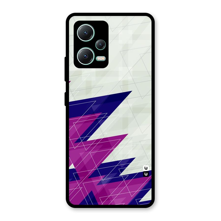 Sharp Abstract Design Glass Back Case for Redmi Note 12 5G