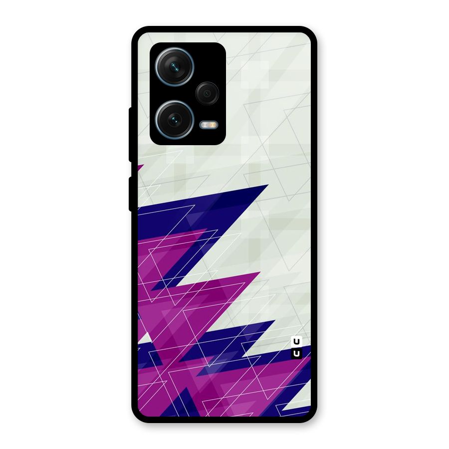 Sharp Abstract Design Glass Back Case for Redmi Note 12 Pro Plus 5G