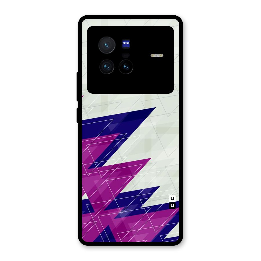 Sharp Abstract Design Glass Back Case for Vivo X80