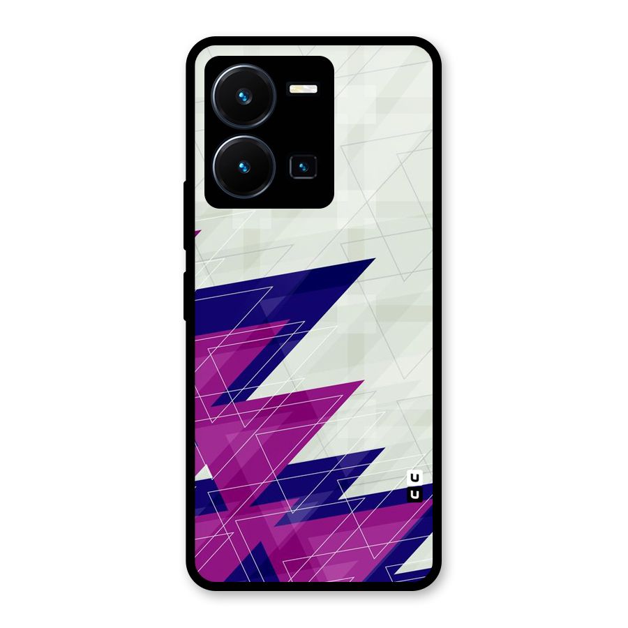 Sharp Abstract Design Glass Back Case for Vivo Y35