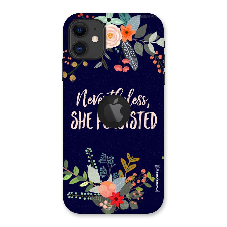 She Persisted Back Case for iPhone 11 Logo Cut