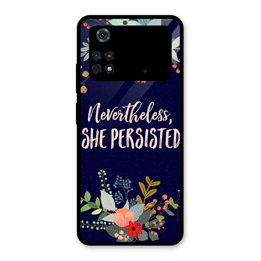 She Persisted Glass Back Case for Poco M4 Pro 4G