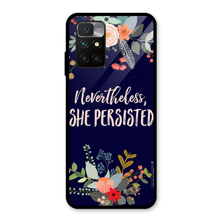 She Persisted Glass Back Case for Redmi 10 Prime