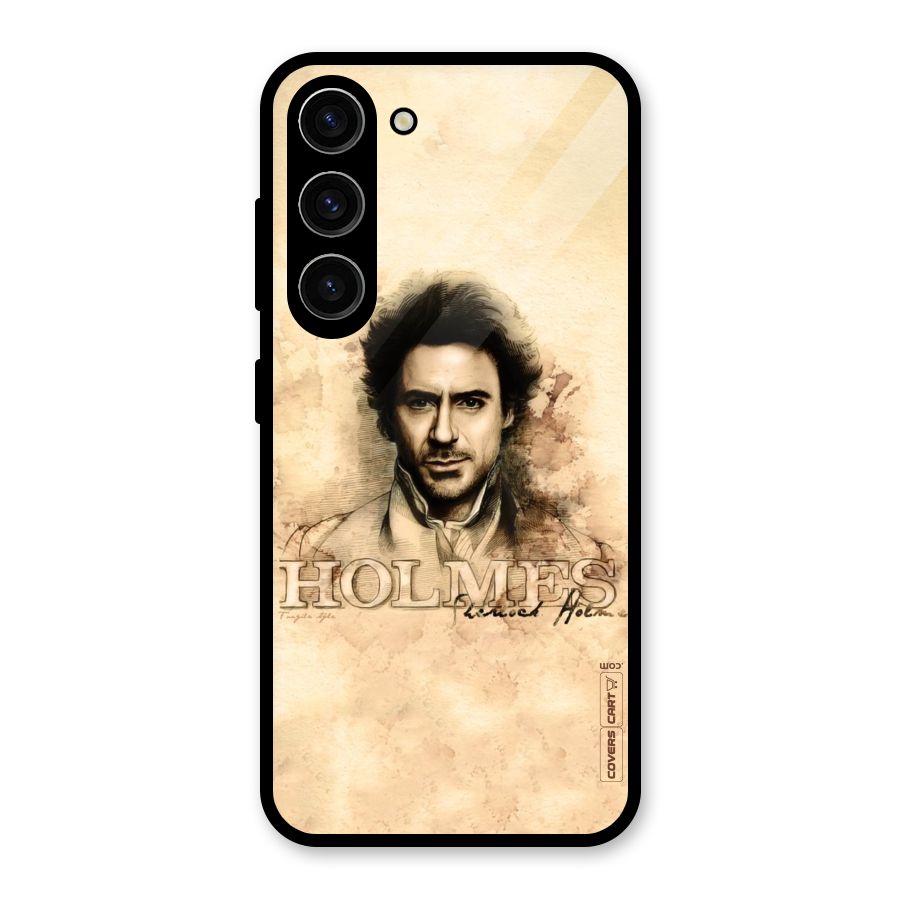 Sherlock Holmes Fan Art Glass Back Case for Galaxy S23
