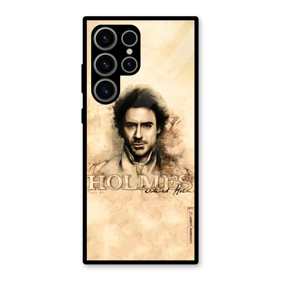 Sherlock Holmes Fan Art Glass Back Case for Galaxy S23 Ultra