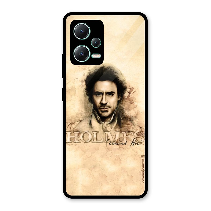 Sherlock Holmes Fan Art Glass Back Case for Redmi Note 12 5G