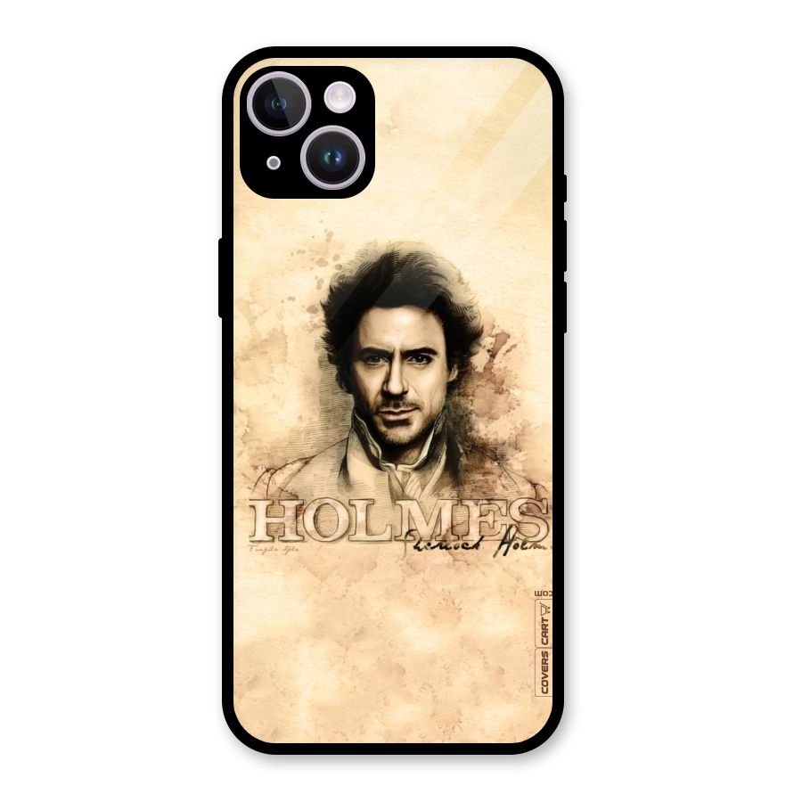 Sherlock Holmes Fan Art Glass Back Case for iPhone 14 Plus