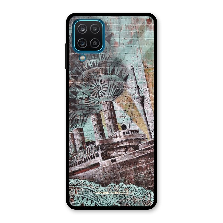 Ship Art Glass Back Case for Galaxy A12