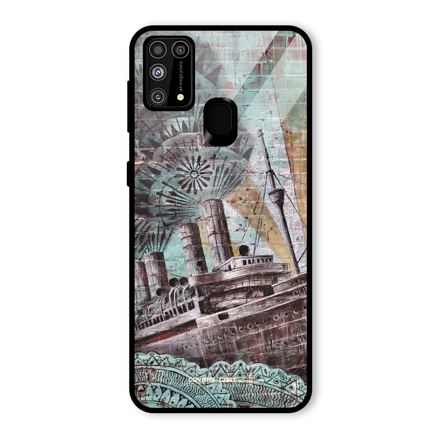 Ship Art Glass Back Case for Galaxy M31