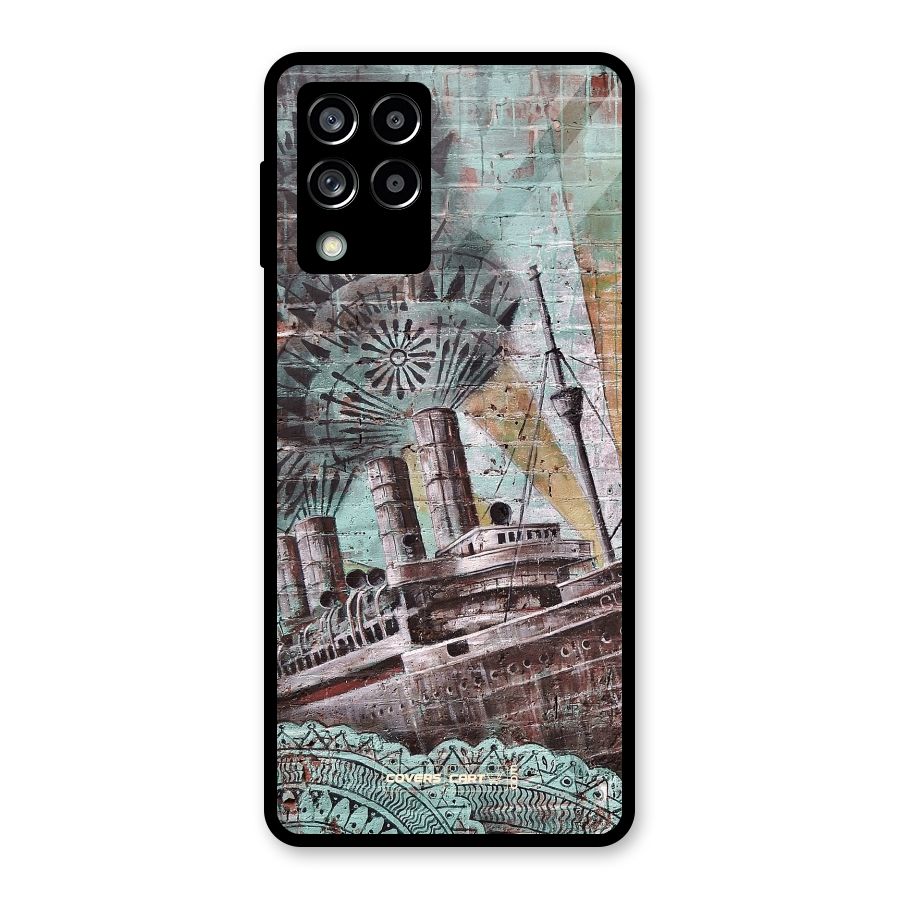 Ship Art Glass Back Case for Galaxy M53 5G