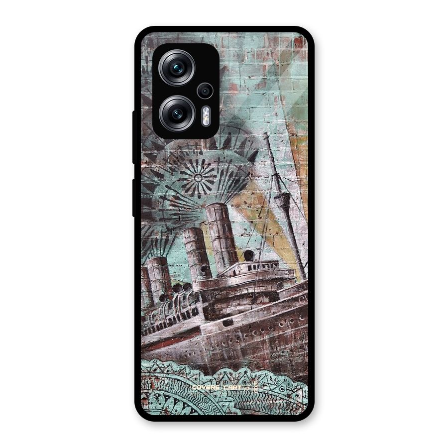 Ship Art Glass Back Case for Redmi K50i