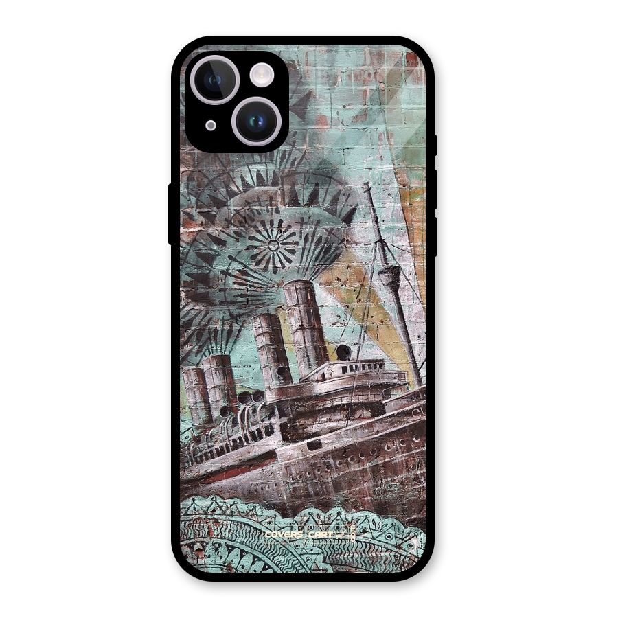 Ship Art Glass Back Case for iPhone 14 Plus