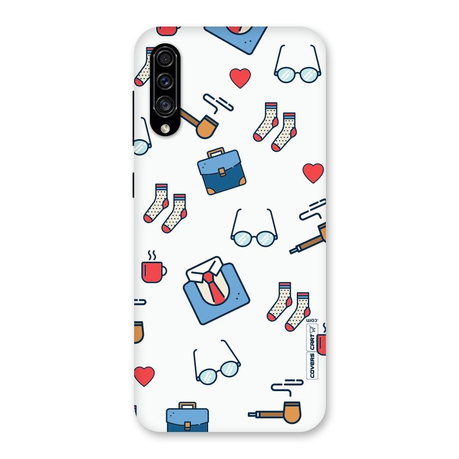 Shirt Spectacles Pattern Back Case for Galaxy A30s