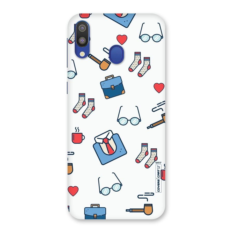 Shirt Spectacles Pattern Back Case for Galaxy M20