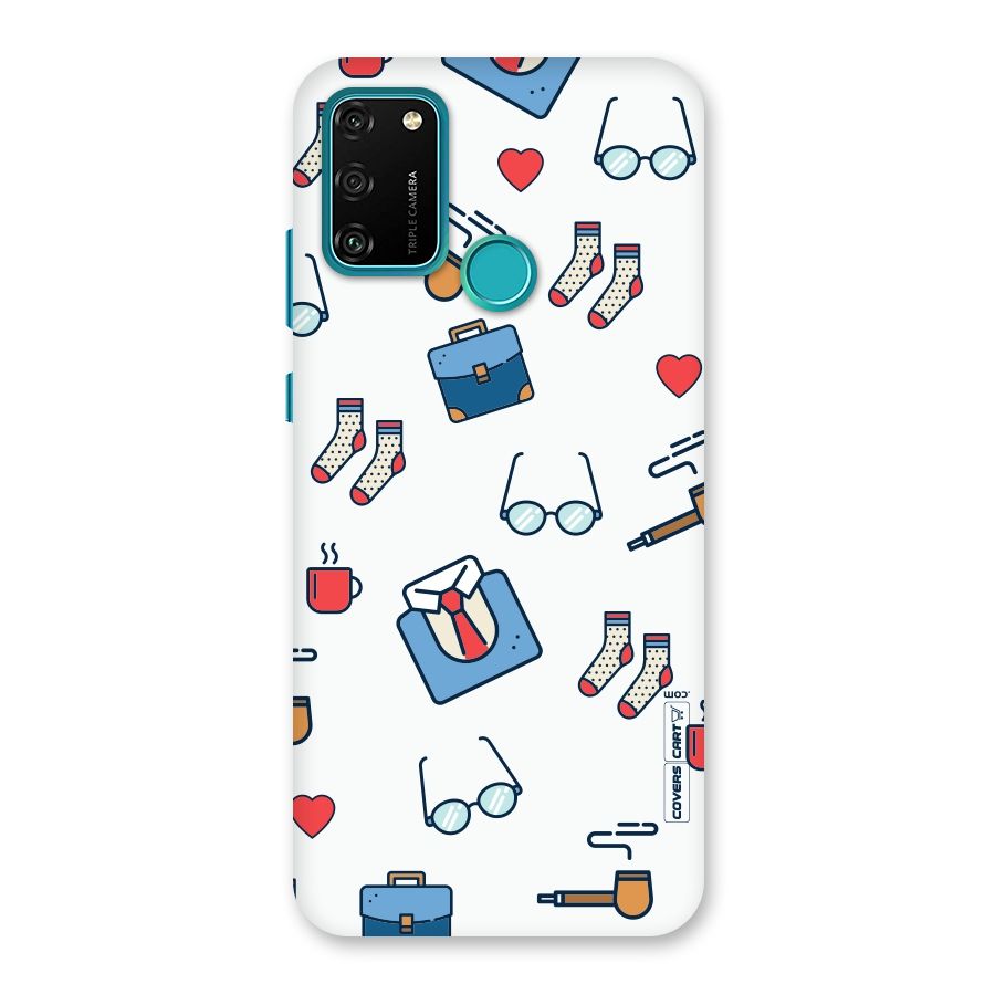 Shirt Spectacles Pattern Back Case for Honor 9A