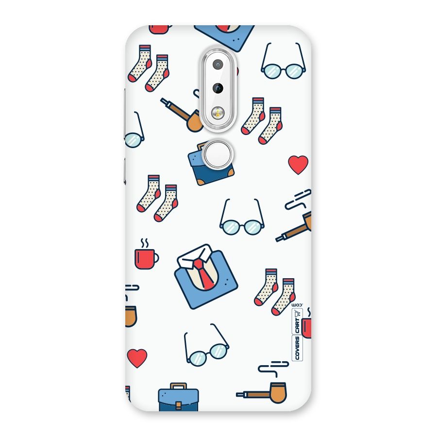 Shirt Spectacles Pattern Back Case for Nokia 6.1 Plus