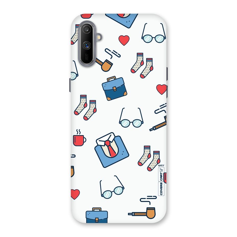 Shirt Spectacles Pattern Back Case for Realme C3