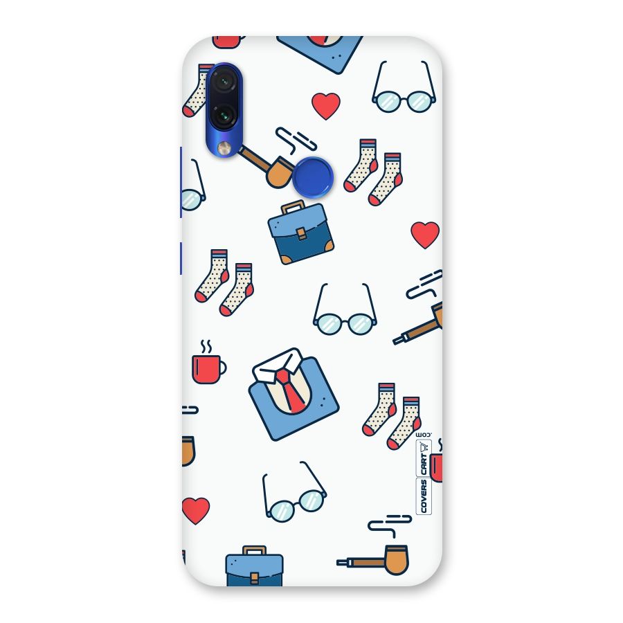 Shirt Spectacles Pattern Back Case for Redmi Note 7