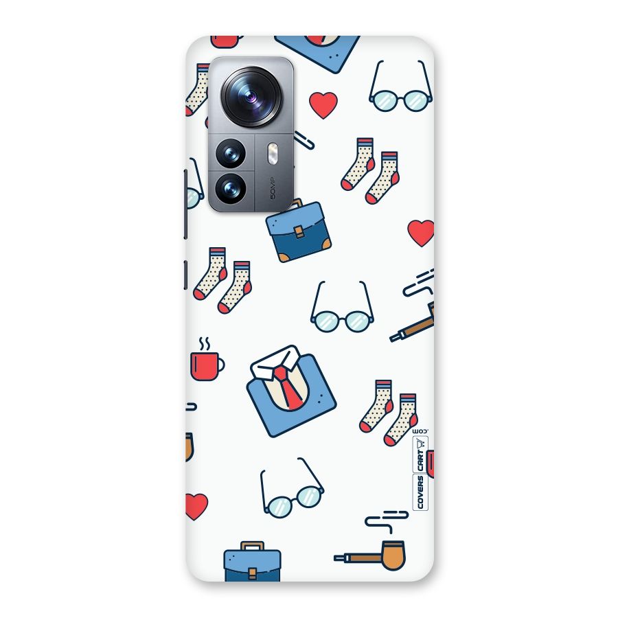 Shirt Spectacles Pattern Back Case for Xiaomi 12 Pro