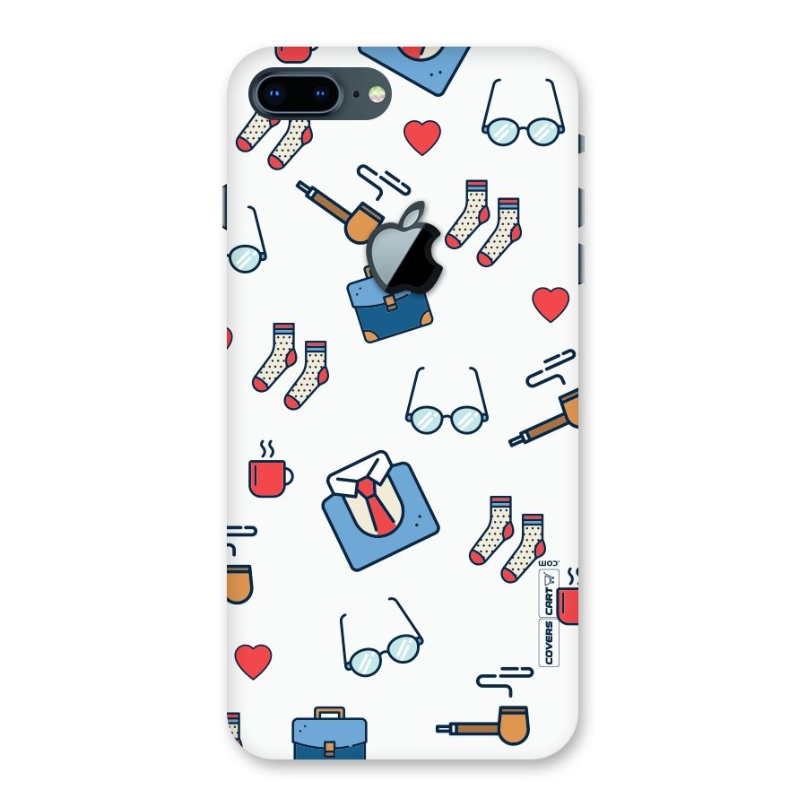 Shirt Spectacles Pattern Back Case for iPhone 7 Plus Apple Cut