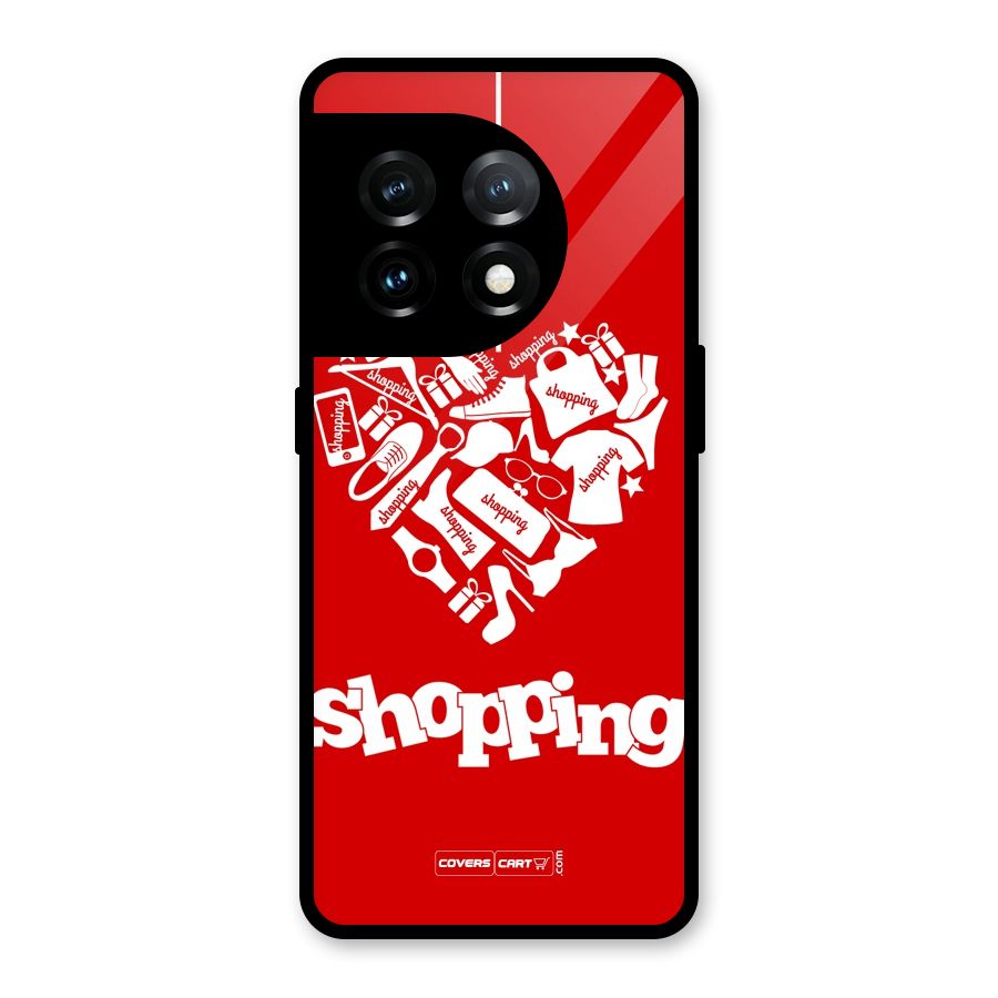 Shopaholic Shopping Love Glass Back Case for OnePlus 11