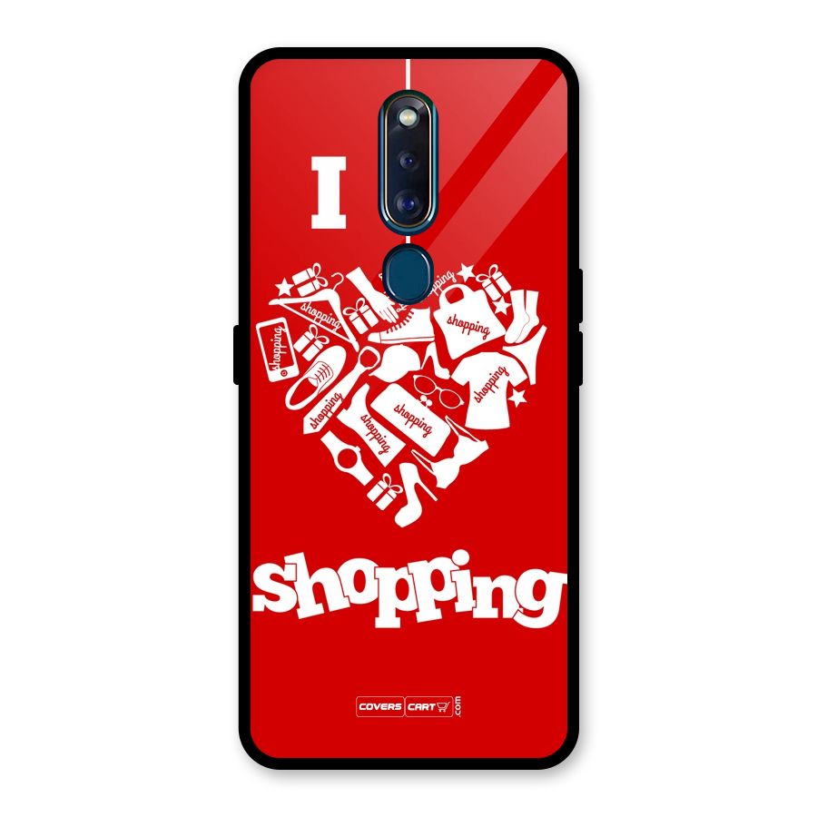 Shopaholic Shopping Love Glass Back Case for Oppo F11 Pro