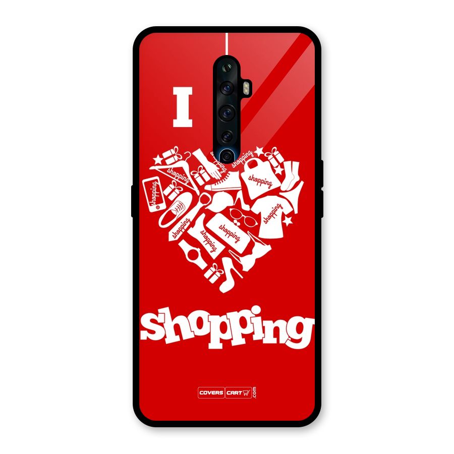 Shopaholic Shopping Love Glass Back Case for Oppo Reno2 Z