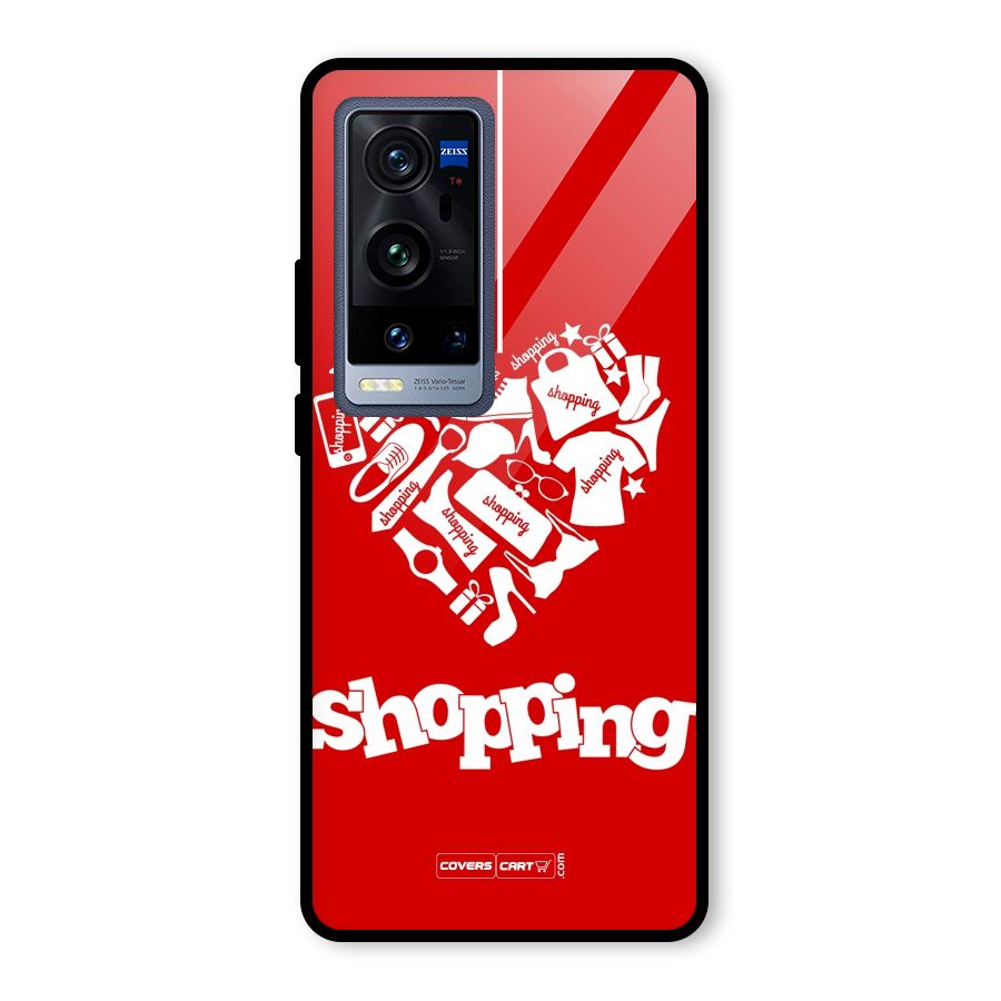 Shopaholic Shopping Love Glass Back Case for Vivo X60 Pro Plus