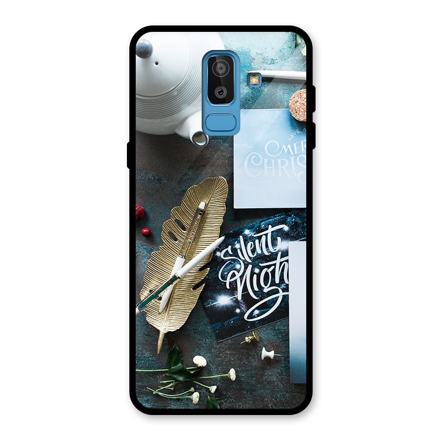 Silent Night Celebrations Glass Back Case for Galaxy J8