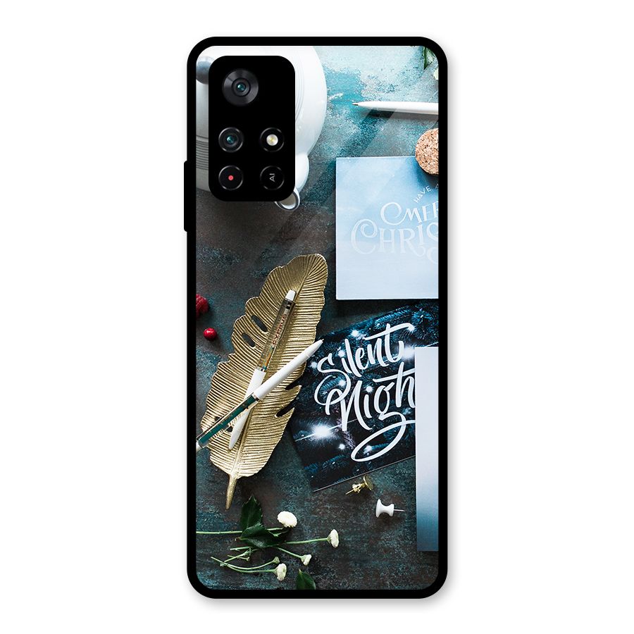 Silent Night Celebrations Glass Back Case for Poco M4 Pro 5G