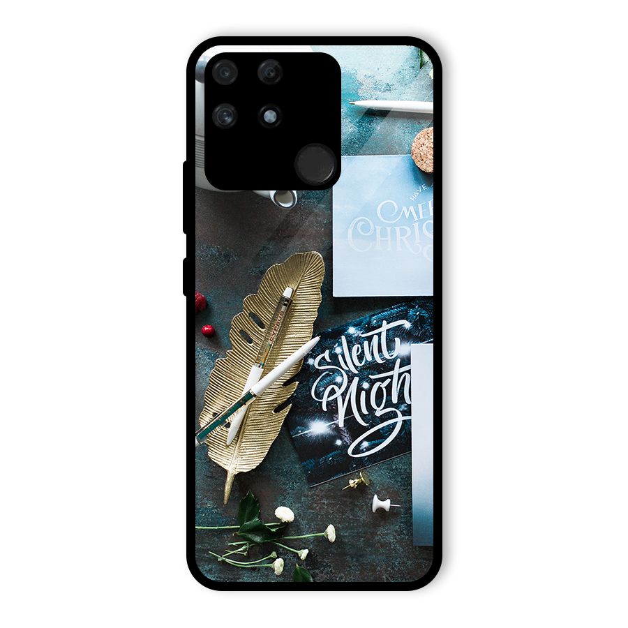 Silent Night Celebrations Glass Back Case for Realme Narzo 50A