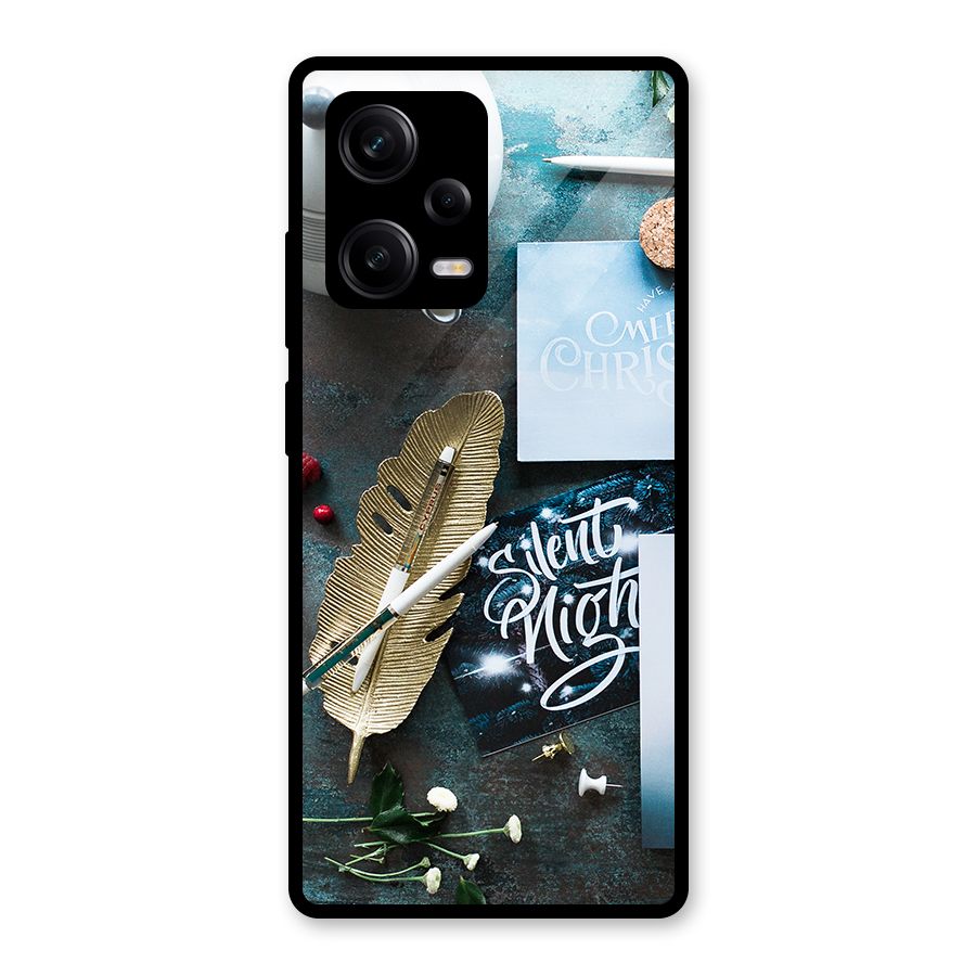 Silent Night Celebrations Glass Back Case for Redmi Note 12 Pro