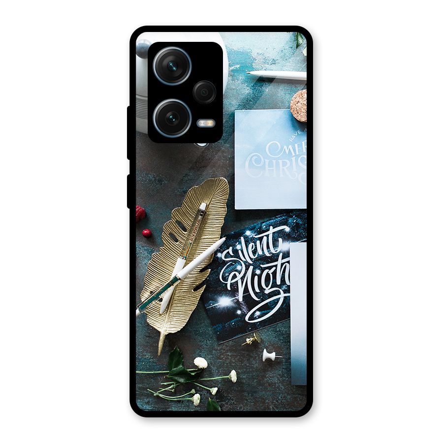 Silent Night Celebrations Glass Back Case for Redmi Note 12 Pro Plus 5G