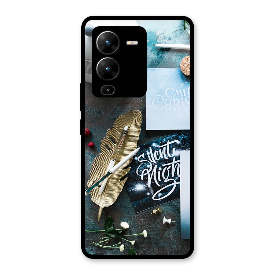Silent Night Celebrations Glass Back Case for Vivo V25 Pro