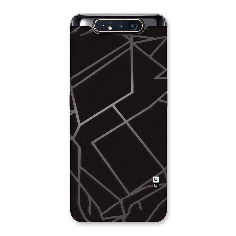 Silver Angle Design Back Case for Galaxy A80