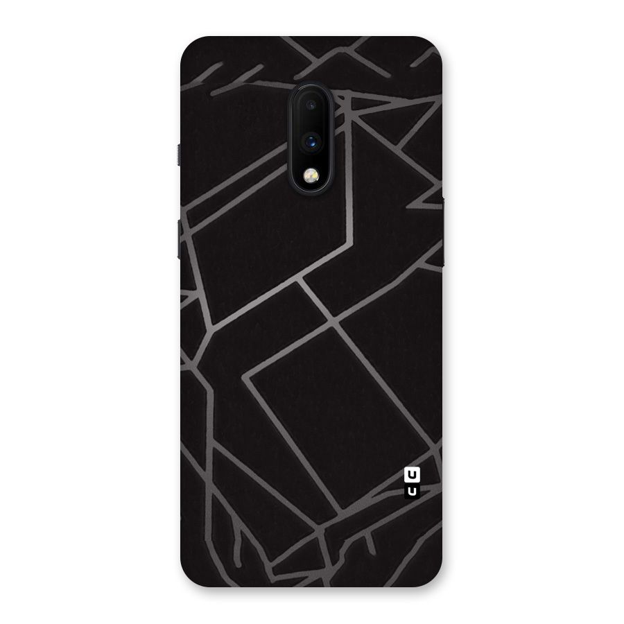 Silver Angle Design Back Case for OnePlus 7