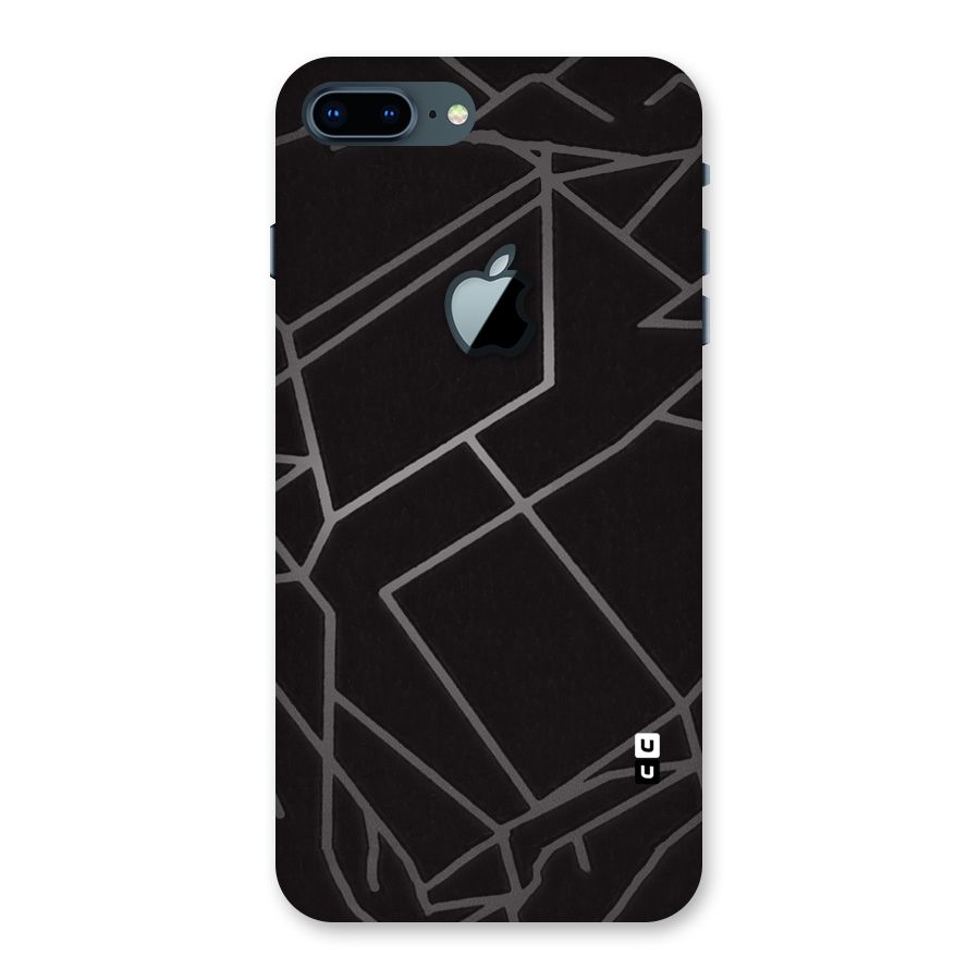 Silver Angle Design Back Case for iPhone 7 Plus Apple Cut