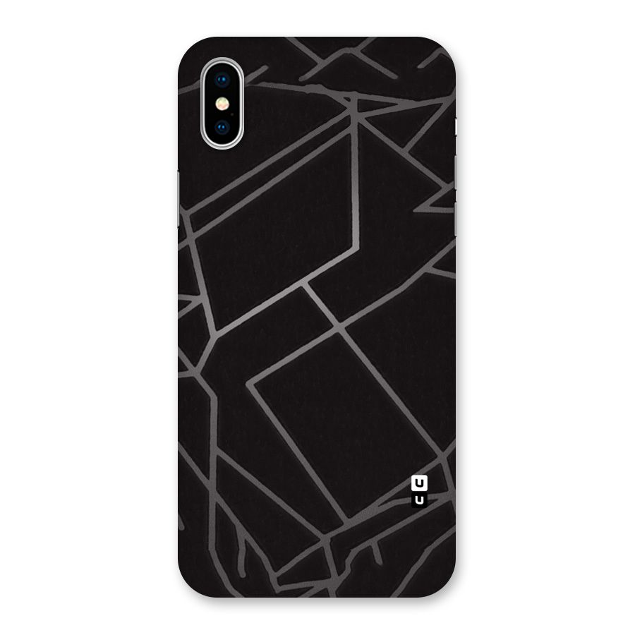 Silver Angle Design Back Case for iPhone XS