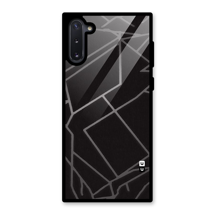 Silver Angle Design Glass Back Case for Galaxy Note 10