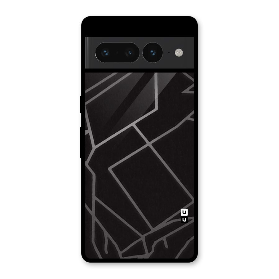 Silver Angle Design Glass Back Case for Google Pixel 7 Pro
