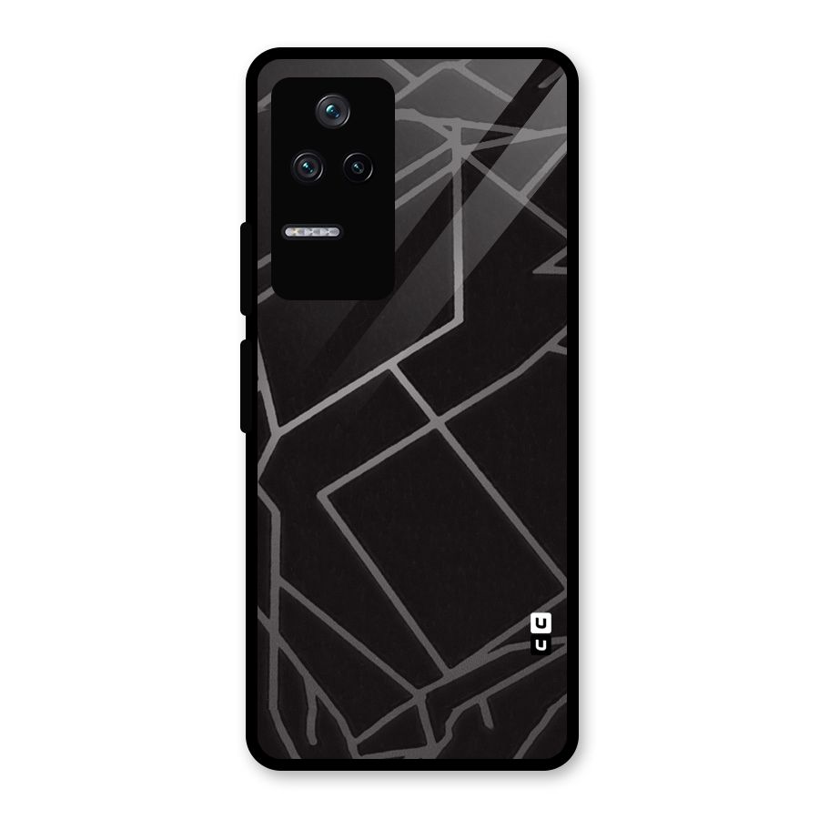 Silver Angle Design Glass Back Case for Poco F4 5G