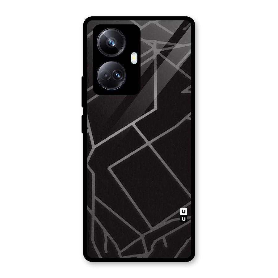 Silver Angle Design Glass Back Case for Realme 10 Pro Plus