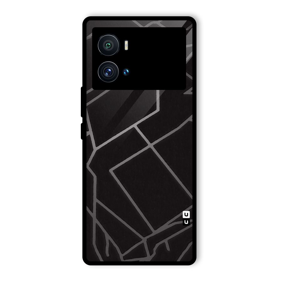 Silver Angle Design Glass Back Case for Vivo iQOO 9 Pro